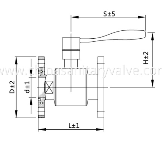 DIN Sanitary flanged ball valves manual..